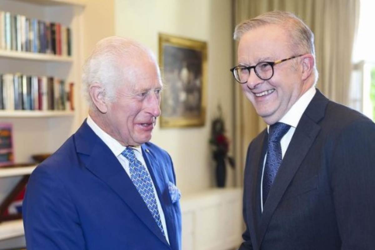 Re Carlo con il primo ministro dell'Australia